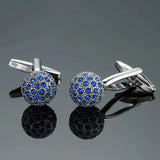 Hourglass Crown Zircon Crystal Cufflinks For Wedding