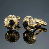 Hourglass Crown Zircon Crystal Cufflinks For Wedding