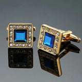 Hourglass Crown Zircon Crystal Cufflinks For Wedding