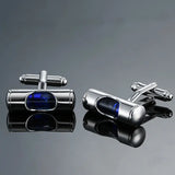 Hourglass Crown Zircon Crystal Cufflinks For Wedding