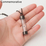 Hourglass Urn Necklace Cremation Jewelry Personalized Engraved Initial Pendant