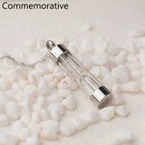 Hourglass Urn Necklace Cremation Jewelry Personalized Engraved Initial Pendant