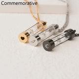 Hourglass Urn Necklace Cremation Jewelry Personalized Engraved Initial Pendant