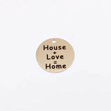 House Love Home Charm Stainless Steel Laser Engrave Charms