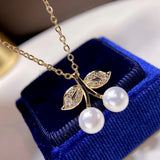 Pearl Cherry Pendant Freshwater Pearl Necklace