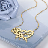 Hpxmas Letter Clavicle Chain Necklace Heart Pendant