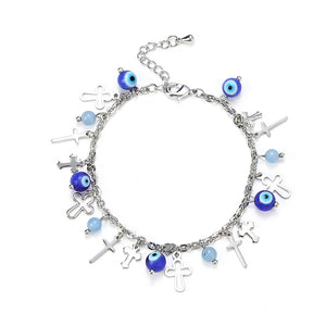 High-quality Devil's Eye Stone Pendant Chain Bracelet Gift