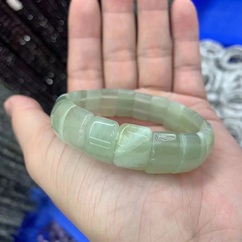 Hua Show Jade Stone Beads Bracelet Natural Gemstone Bangle For Women