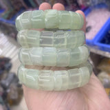 Hua Show Jade Stone Beads Bracelet Natural Gemstone Bangle For Women