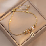 Huami Crystal Inlaid Charm Bracelet for Ladies
