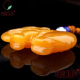 Huang Longyu Elephant Pendant Double Sided Carving Lucky Charm Jewellery