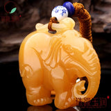 Huang Longyu Elephant Pendant Double Sided Carving Lucky Charm Jewellery