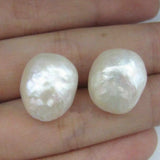 Baroque Pearl Earrings 14K Yellow Gold