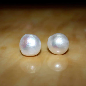 Stunning 13-14mm South Sea Baroque Pearl Earrings 925S Mother's Jewelry Gift
