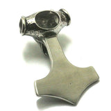 316L Stainless Steel Big Wolf Pendant Thor's Hammer