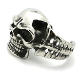 316L Stainless Steel Demon Skull Biker Bangle