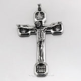 Large Cross Stainless Steel Pendant Necklace for Men