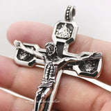 Large Cross Stainless Steel Pendant Necklace for Men