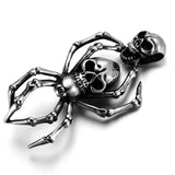 Men's Stainless Steel Spider Devil Skull Pendant