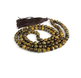 Rare 8mm Tibet Buddhist Tiger Eye Prayer Beads Necklace