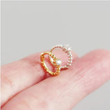 925 Silver Round Hoop Earrings with Turquoise Crystal for Women