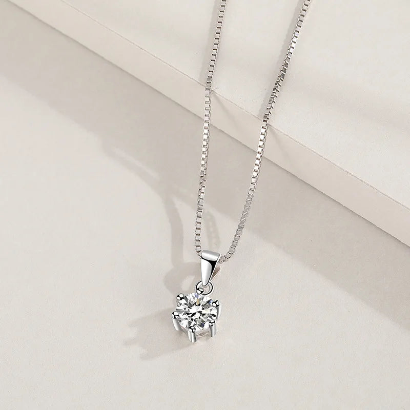 925 Silver Necklace with Sapphire Gemstone Pendant