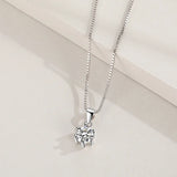 925 Silver Necklace with Sapphire Gemstone Pendant