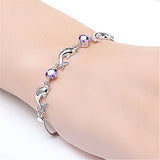 925 Silver Bracelet Amethyst Zircon Gemstone
