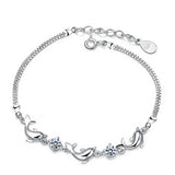 925 Silver Bracelet Amethyst Zircon Gemstone