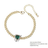 925 Silver Heart Shape Bracelet with Zircon Gemstone