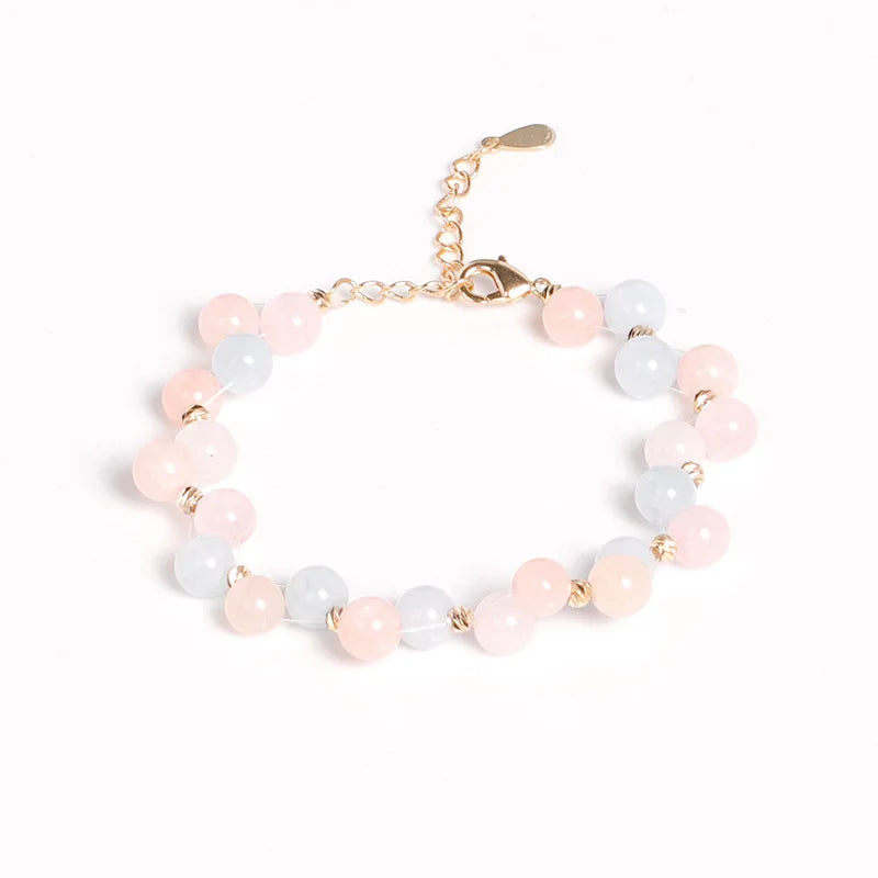925 Silver Bracelet with Crystal Gemstone Hand Ornaments for Women
