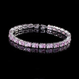 925 Silver Zircon Bracelet for Women Wedding Party Gift