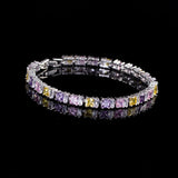 925 Silver Zircon Bracelet for Women Wedding Party Gift