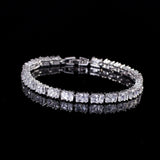 925 Silver Zircon Bracelet for Women Wedding Party Gift