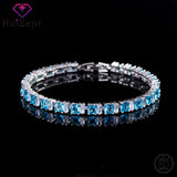925 Silver Zircon Bracelet for Women Wedding Party Gift