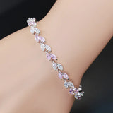 925 Silver Bracelet with Zircon Gemstone - Hand Accessories for Women