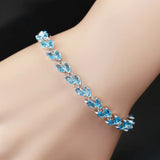 925 Silver Bracelet with Zircon Gemstone - Hand Accessories for Women