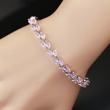 925 Silver Bracelet with Zircon Gemstone - Hand Accessories for Women