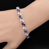 925 Silver Bracelet with Zircon Gemstone - Hand Accessories for Women