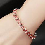 925 Silver Bracelet with Zircon Gemstone - Hand Accessories for Women