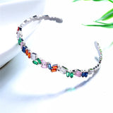 925 Silver Bracelet with Zircon Gemstones for Women Gift
