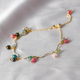 925 Silver Bracelet with Garnet Gemstone for Women