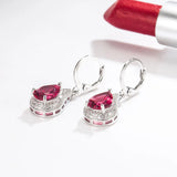 925 Silver Water Drop Gemstone Earrings for Wedding Party