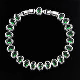 Colorful Bracelet 925 Silver with Zircon Gemstone for Women Wedding