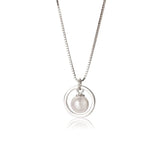 925 Silver Necklace Women Pearl Pendant Wedding Gift
