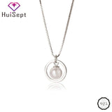 925 Silver Necklace Women Pearl Pendant Wedding Gift