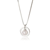 925 Silver Necklace Women Pearl Pendant Wedding Gift