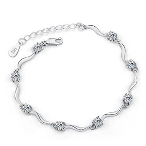 925 Silver Bracelet Amethyst Zircon Gemstone Jewelry for Wedding Party