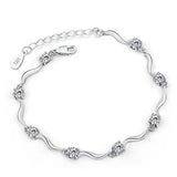 925 Silver Bracelet Amethyst Zircon Gemstone Jewelry for Wedding Party