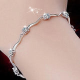 925 Silver Bracelet Amethyst Zircon Gemstone Jewelry for Wedding Party